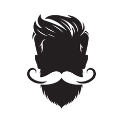 man mustaches vector sketch art silhouette idea illustration