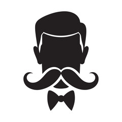 man mustaches vector sketch art silhouette idea illustration