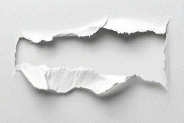 torn or ripped white paper isolated on transparent png background, realistic torn paper edges, Torn Paper effect mockup
