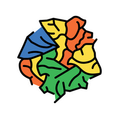 fabric scrap black line icon for digital and print projects.