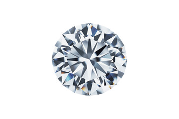 Sparkling round cut diamond gemstone radiating brilliance and luxury, perfect for jewelry design.