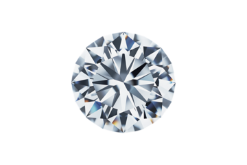 Sparkling round cut diamond gemstone radiating brilliance and luxury, perfect for jewelry design.