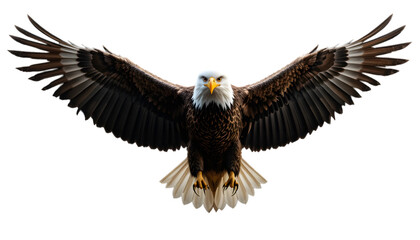 Obraz premium eagle in flight in white transparent png background cutout 