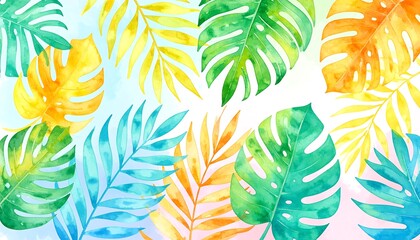 Vibrant tropical leaf pattern