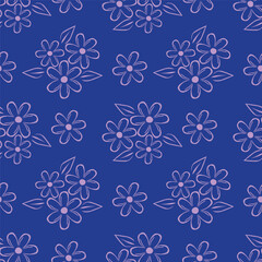 Obraz premium Vintage seamless floral pattern. Liberty style background of small pastel colorful flowers. Small flowers scattered over a white background. Stock vector for printing on surfaces