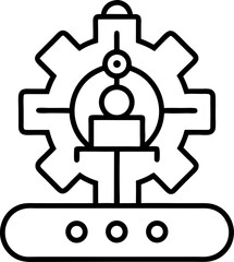 Obraz premium Technical outline icon vector on white background 