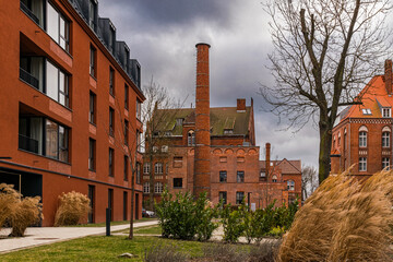 Uphagen courtyard, historic location and architecture in Gdansk	