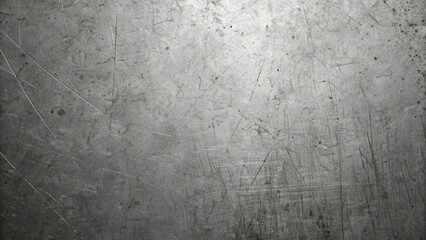 A closeup shot of a worn and scratched metal surface, revealing a textured pattern with subtle variations in tone and light, creating a raw and industrial aesthetic