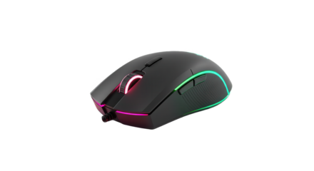 Gaming mouse isolated on transparent background