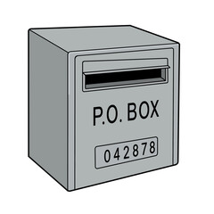 Secure metal P.O. box perfect for business or personal mail delivery