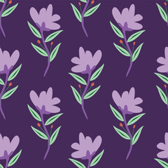 Amazing seamless floral pattern with bright colorful small flowers