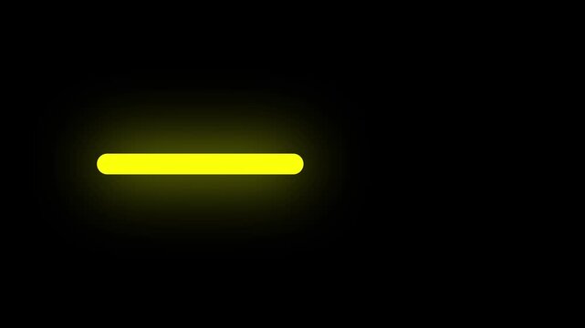 yellow Computer Error System loading bar on black background animation concept. Loading progress bar animation..