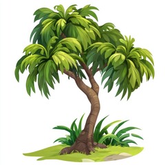 Palm tree vector illustration isolated on white background