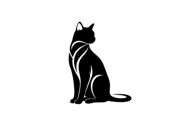 black cat vector illustration