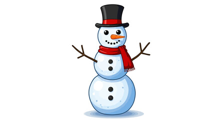 snowman isolated on white background