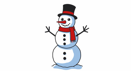 snowman on a white background