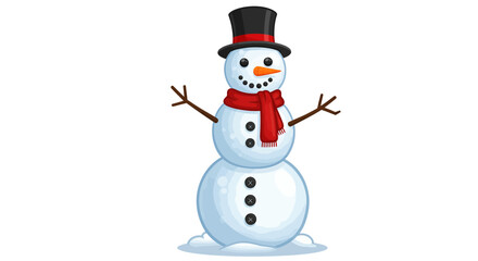 snowman isolated on white background