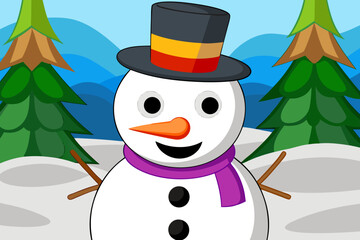 snowman in a hat