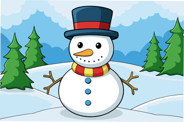 snowman in the woods