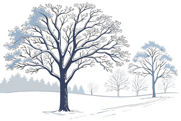 Fototapeta premium tree in winter