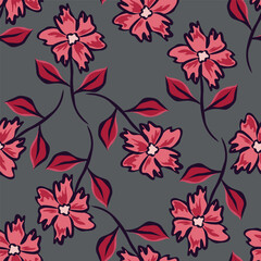 Seamless watercolor floral pattern design