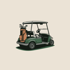 Fototapeta premium golf cart vector illustration