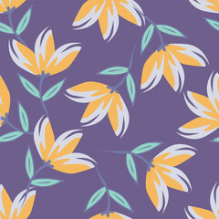 Seamless watercolor floral pattern design