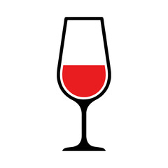 glass of red wine illustration