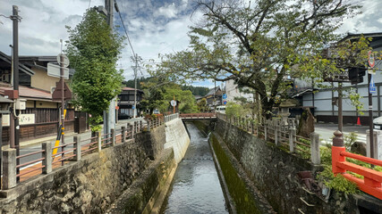 Fototapeta premium Streets and small Canal in small japanese city