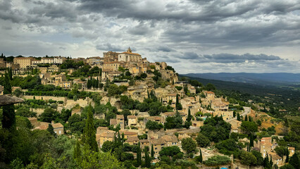 Fototapeta premium Medieval Hillside Town in Southern France