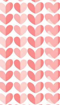 Fototapeta A seamless pink hearts pattern perfect for Valentine's Day decor, fabric, or a romantic wallpaper backdrop