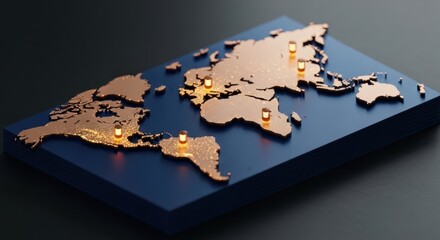 Global Business Network and Connectivity Illustration