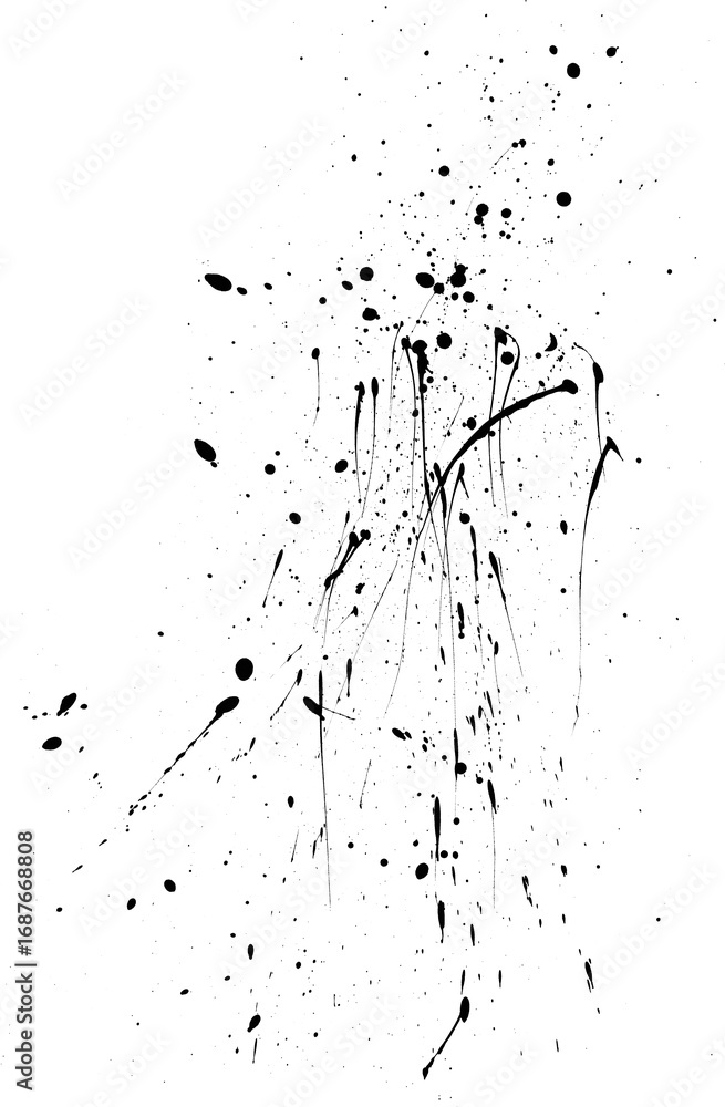 Poster dynamic ink brush strokes create a modern artistic aesthetic, perfect for adding a touch of creative