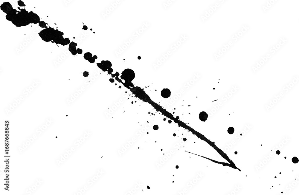 Poster dynamic ink brush strokes, perfect for modern design projects, adding a touch of artistry and flair.