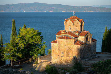 St. Kaneo Orthodox Church of John the Theologian and sunrise
