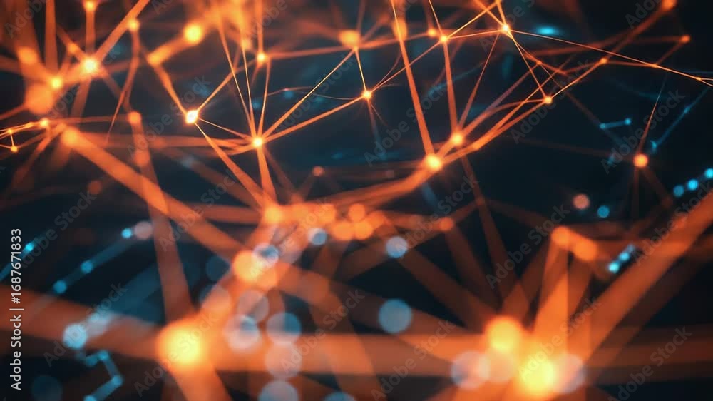 Aufkleber plexus abstract technology background connecting lines and dots
