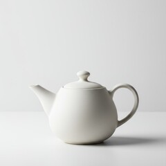 White ceramic teapot