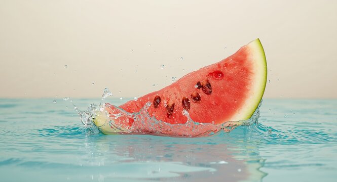 Rhythmic Plunge. A Triangular Forms Interaction with Liquid Elements, a Still Life.