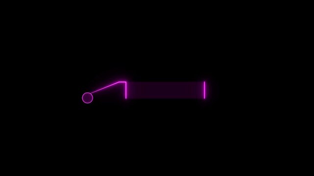 Glowing Neon Hud callout rectangle text box animation, modern technologies elements on black background. highlighting and user interface projects.