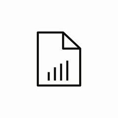 chart document icon sign vector