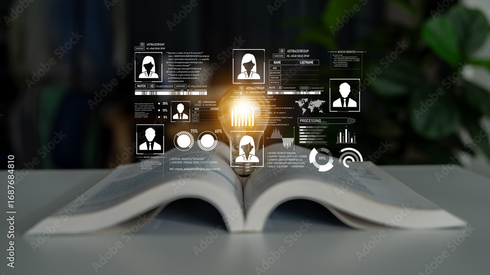 Poster id security ensures personal data protection with secure login systems, digital identity safeguards,