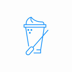 frozen yogurt icon sign vector