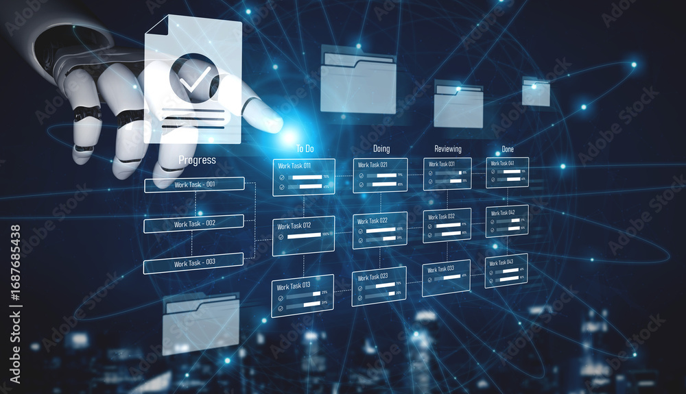 Aufkleber ai enhances task workflow management with real-time progress tracking, status visualization, and aut