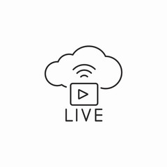live cloud icon sign vector