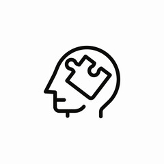 puzzle in mind icon sign vector