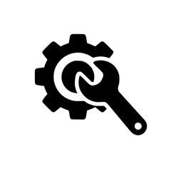 Setting Black Icon &ndash; Gear SVG Clipart Transparent Graphic without Background