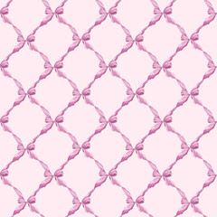 Fototapeta premium Pink bow elegant pattern