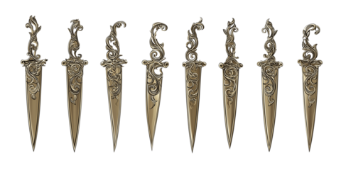 Set of ornate antique daggers