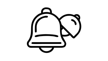 Two simple outline bell icons, one larger and one smaller, commonly used for notifications or alerts in digital interfaces.
