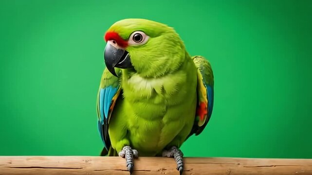 Talking Parrot on Green Screen